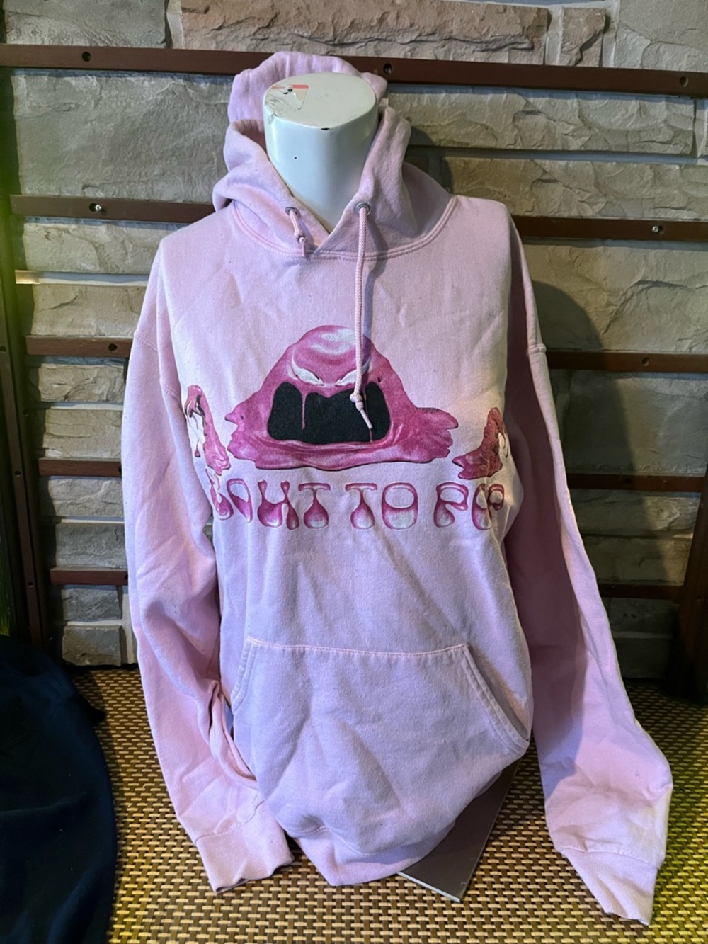 Kim Petras About to Pop Medium Baby Pink Hoodie